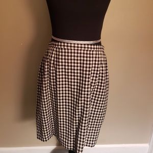 Black and White Check Skirt